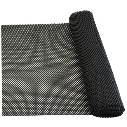 Dependable Industries Professional Grade Heavy Duty Anti-Slip Mat Non Skid  - Shelf and Drawer Liner 18 x 78.75 - Trim to Fit Black Professional Tool