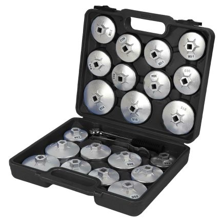 Autojack 23pcs Oil Filter Removal Cap Cup Wrench Socket Tool Kit compa