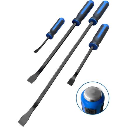 Autojack 4 Piece Pry Bar Hammer Cap Set with Angled Tips