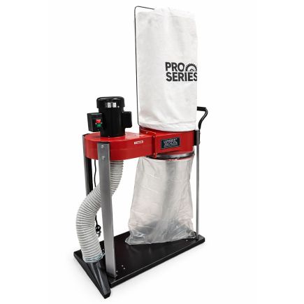 Lumberjack PRO SERIES 57 Litre Dust Extractor 750W Single Bag Collector with Floor Cleaner Attachment and Swivel Castors