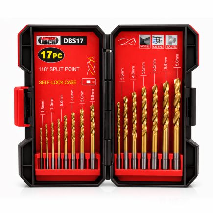 Lumberjack 17 Piece Drill Bit Set HSS Masonry Metal Bits
