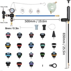 Autojack 28 Piece Universal Pneumatic Vacuum Coolant Change Kit