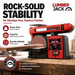 Lumberjack Belt & Disc Bench Top Sander Linisher Heavy Duty Cast Iron Base