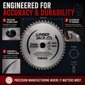 Lumberjack 254mm 48 Tooth Circular Saw Blade 30mm bore