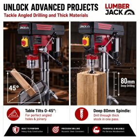 Lumberjack 16mm Bench Top Drill Press 12 Speed Electric Pillar Drills