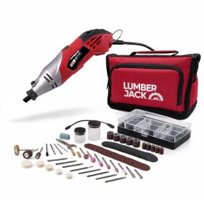 Lumberjack 170W Rotary Tool Set with 120 Accessories, Variable Speed 8000-35000 RPM for Polishing, Shaping, Drilling & Sanding