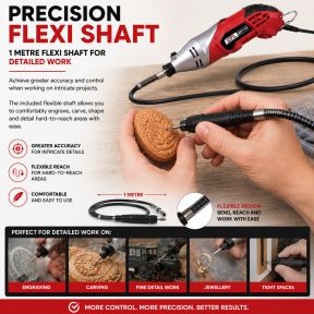Lumberjack 170W Rotary Tool Set with 120 Accessories, Variable Speed 8000-35000 RPM for Polishing, Shaping, Drilling & Sanding