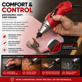 Lumberjack 170W Rotary Tool Set with 120 Accessories, Variable Speed 8000-35000 RPM for Polishing, Shaping, Drilling & Sanding