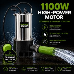 Gardenjack Submersible Dirty Water Pump Electric 230V