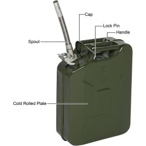 Autojack 20L Green Steel Jerry Can with Flexi Spout