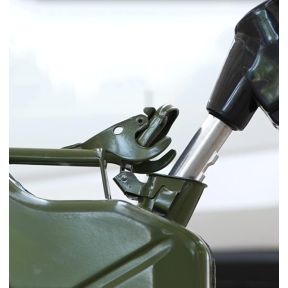 Autojack 20L Green Steel Jerry Can with Flexi Spout & Storage Holder