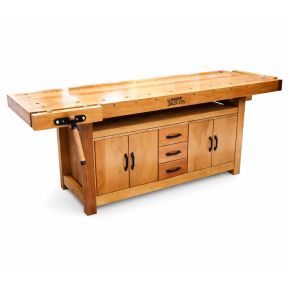 Lumberjack Professional Cabinet Work bench with Dual Vices, Storage & Precision Worktop