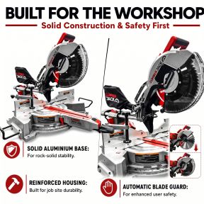 Lumberjack PRO SERIES 12 Inch Double Bevel Mitre Saw with LED Shadow Light