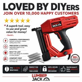 Lumberjack 2 in 1 Nail & Staple Gun Electric Heavy Duty Stapler and Nailer Tacker