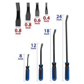 Autojack 4 Piece Pry Bar Hammer Cap Set with Angled Tips