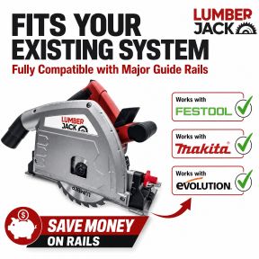 Lumberjack Plunge Saw Track Precision Circular with Guide Rail Kit