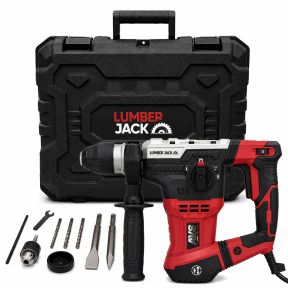 Lumberjack SDS Rotary Hammer Drill 1050W with Drill Bits and Chisel Included