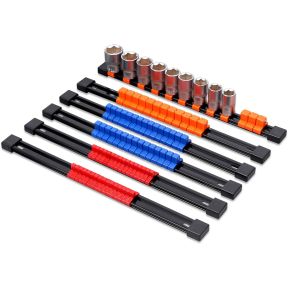 Autojack 6 Piece Blue and Red Sliding Socket Rail 1/4