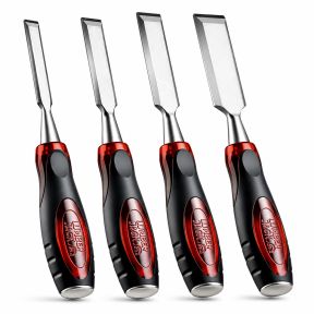 Lumberjack 4 Piece Chisel Set Bevel Edge With Strike Through Cap