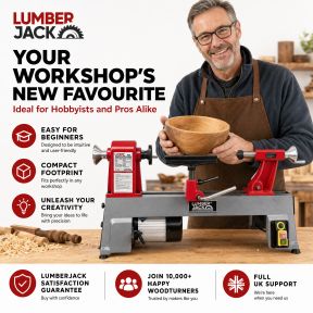 Lumberjack 12 Inch 5 Speed Cast Iron Mini Wood Lathe