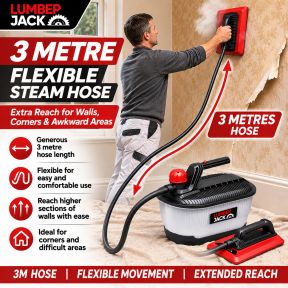 Lumberjack 2000W Wallpaper Stripper, Powerful Steam Wallpaper Remover 230V
