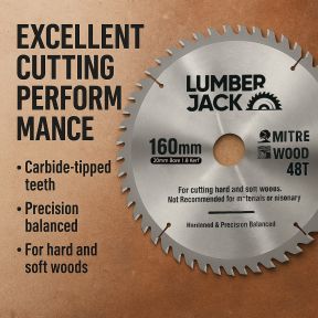 Lumberjack 160mm 48T Trade Circular Saw Blade 20mm Bore