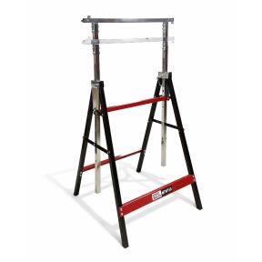 Lumberjack 2 x Lumberjack Folding Work Horse Trestle Saw Adjustable Height Stand 150kg Each
