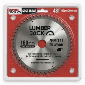 Lumberjack 160mm 48T Trade Circular Saw Blade 20mm Bore