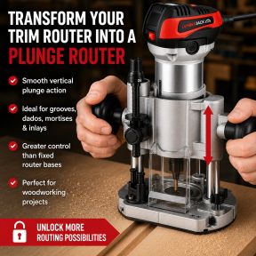 Lumberjack Plunge Router Base Attachment 145mm x 110mm