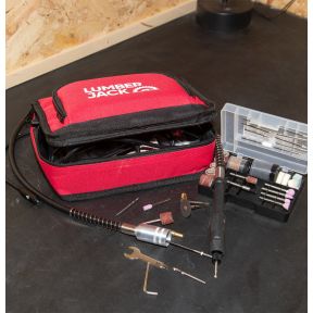 Lumberjack 170W Rotary Tool Set with 120 Accessories, Variable Speed 8000-35000 RPM for Polishing, Shaping, Drilling & Sanding